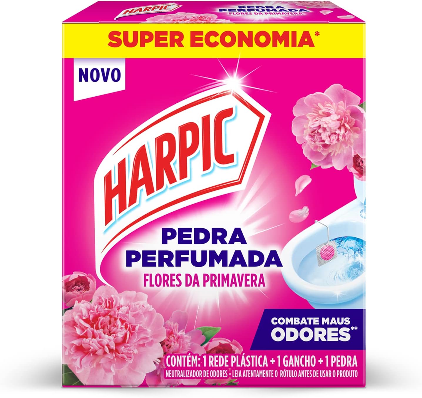 Harpic Pedra Sanitária Aroma Plus Flores Do Campo 25G