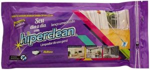 Lenço Umedecido Limpeza de Uso Geral Hiperclean 12 Unidades