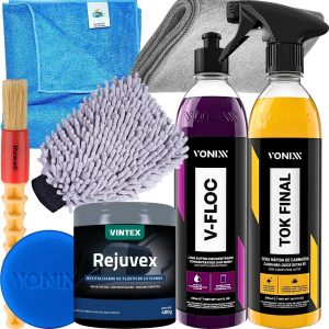 Poduto Para Lavar Moto Carro autos em Geral Shampoo V-floc Cera Liquida Tok Final Rejuvex Luva Pano Vonixx