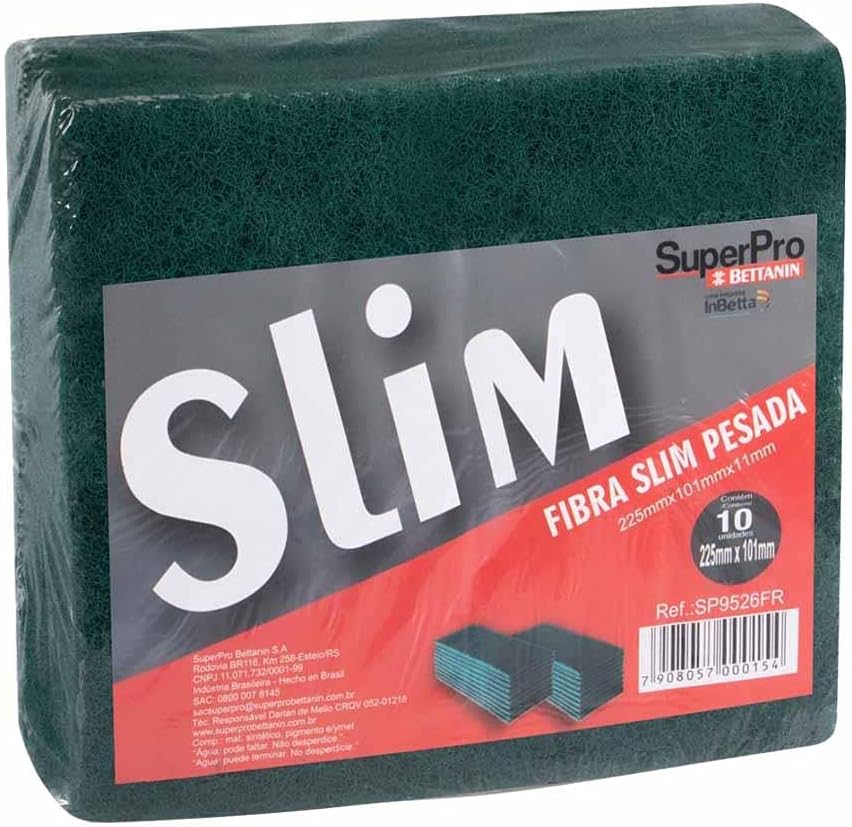 FIBRA ABRASIVA 101X225 LIMPEZA PESADA VERDE/C/10UN / BETTANIN