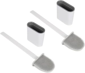 Kit com 2 Escovas Sanitárias, Escova Sanitária Silicone, Escova Limpeza Banheiro, Escova Vaso