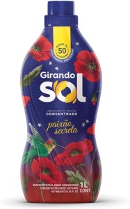 Girando Sol Amaciante Concentrado Paixão Secreta 1L Amaciante De Roupas Concentrado Vermelho Nova Fórmula E Mais Intenso Rende 50 Lavagens