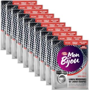 Limpa Máquina De Lavar Roupas Mon Bijou Sachê 80g - 10 Unid