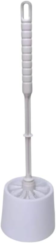Escova Sanitária de Plástico, Limpeza Profunda de Banheiros, Cerdas Ásperas e Recipiente Higiênico, Ideal para Vasos Sanitários