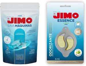 KIT 1 Jimo Lava-Máquinas Nova Fórmula 2x17g + 1 Jimo Odorizante Essence Limão 6ml