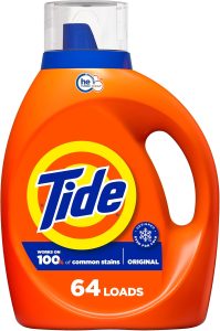 Tide Detergente líquido para roupas original, 64 cargas, 2,5 ml, compatível com HE