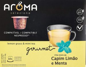 Aroma Selezione Cápsulas De Chá Capim Limão E Menta Compatível Com Nespresso Contém 10 Cápsulas