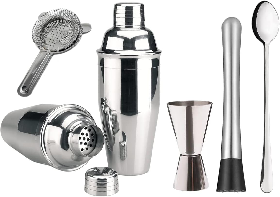 Generic Kit Caipirinha Profissional Coqueteleira 500ml 5 Peças Inox