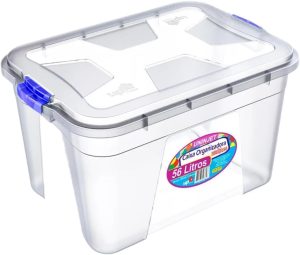 Genérico - Caixa Organizadora 56 Litros - Com Trava de Segurança - 58 cm x 40 cm x 34 cm