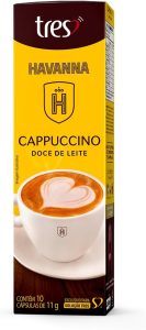 3 Corações Cápsula De Cappuccino Doce De Leite Havanna TRES - 10 unidades