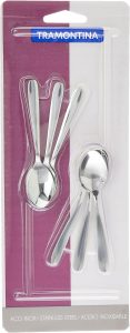 Conjunto de colheres para café Tramontina Havai aço inox 6 peças