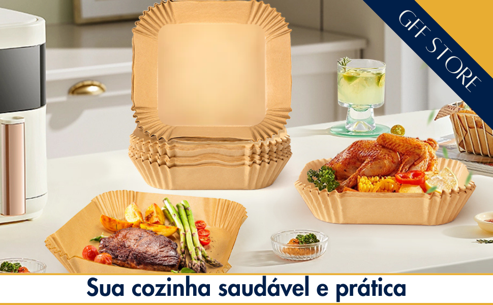Forma Antiaderente Airfryer, Forma De Papel Airfryer, Forma Descartável Para Fritadeira