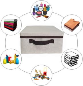 Genérico - Kit 4 Caixas Organizadoras Multiuso - Armários, Guarda Roupas, Araras - 28 cm x 15 cm x 28 cm