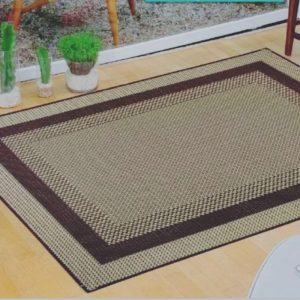 Tapete Para Sala Sisal 1,00 x 1,50m Escritorio Quarto Marrom Sem Pelo Lancer